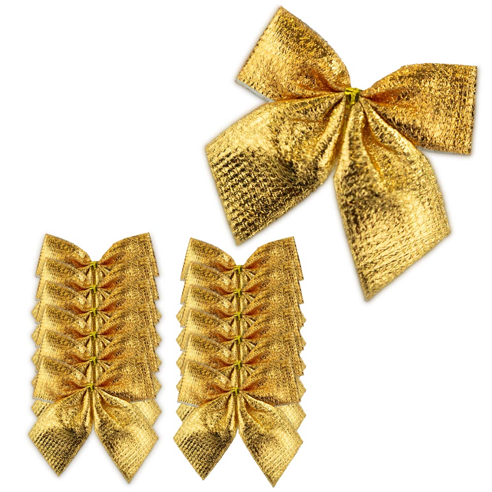 Kokardki świąteczne Złote