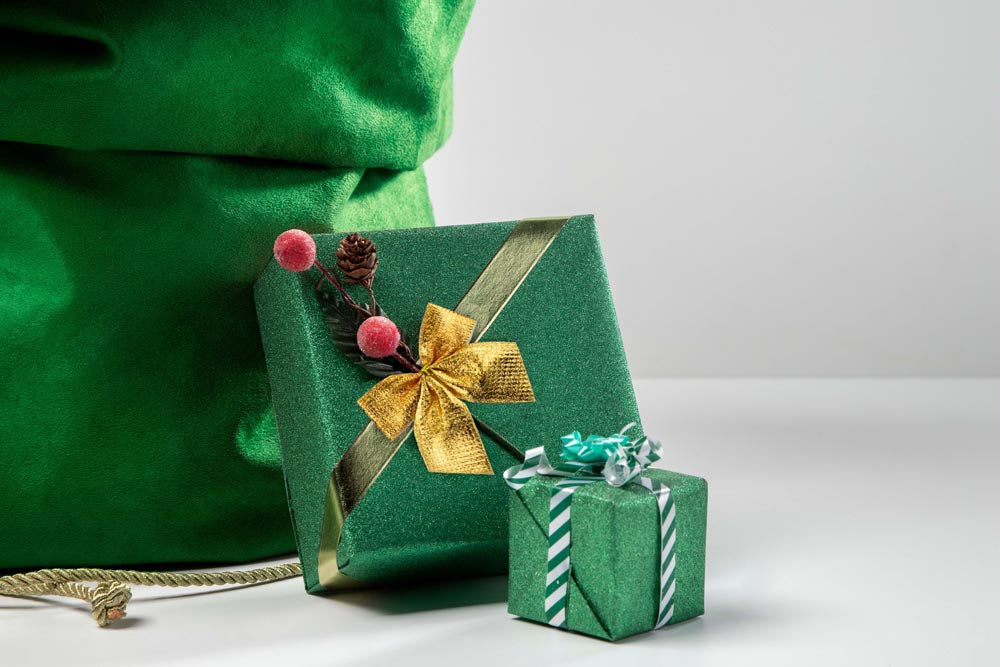 Kokardki świąteczne Złote