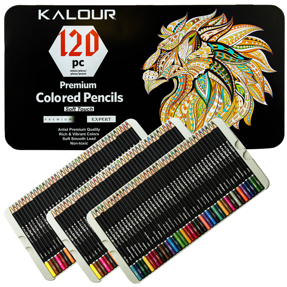 Zestaw kredek SOFT TOUCH premium 120 szt.