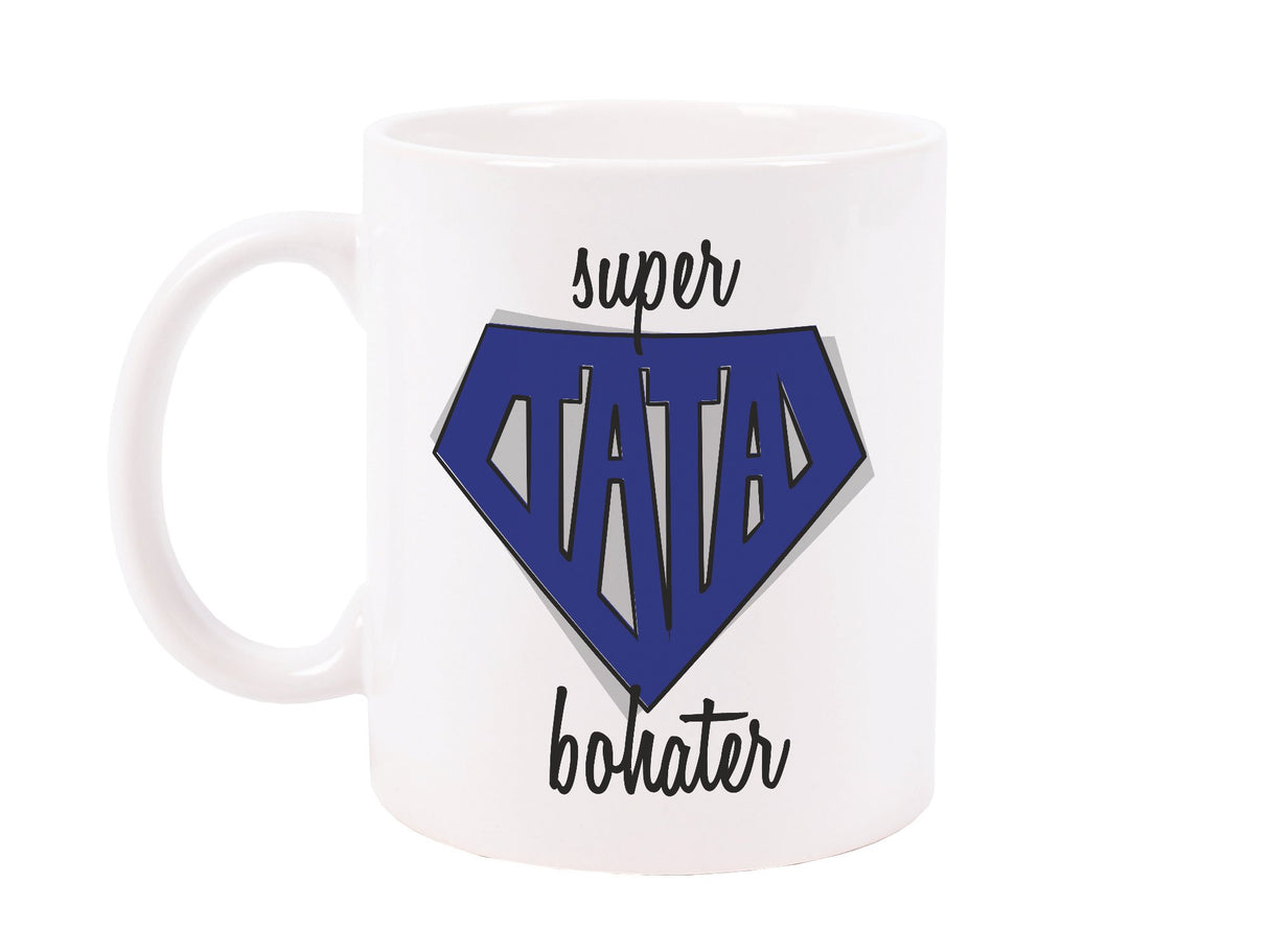 KUBEK prezent na Dzień Ojca napis Super tata bohater!