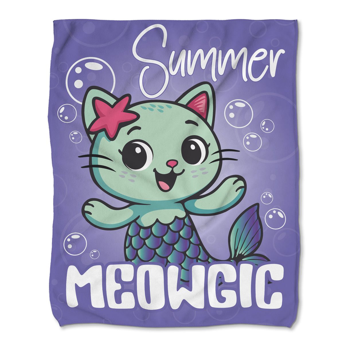 Ręcznik z Mikrofibry Dzięcięcy 60x75 Koci Domek GABI- SUMMER MEOWGIG
