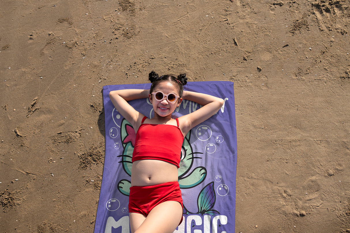 Ręcznik z Mikrofibry Dzięcięcy 60x75 Koci Domek GABI- SUMMER MEOWGIG