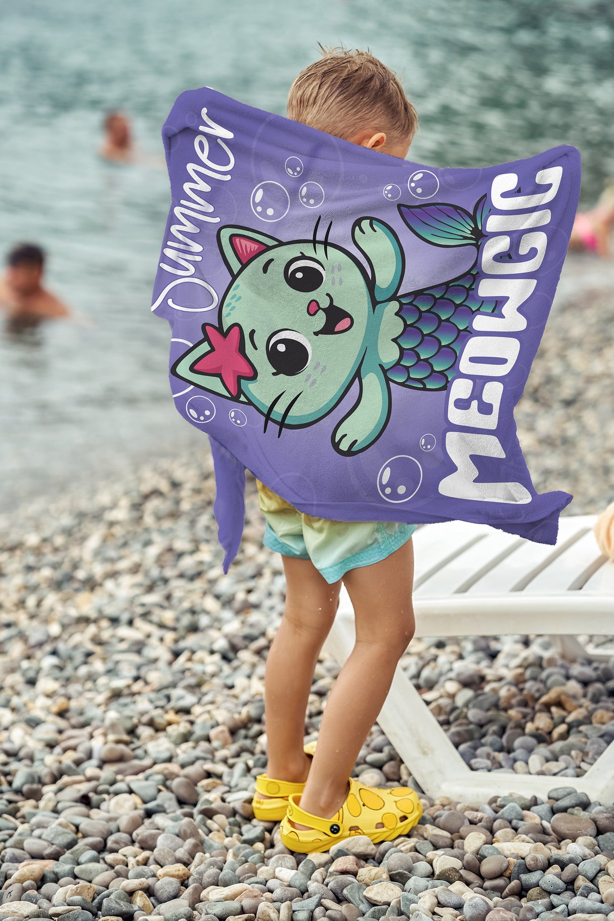 Ręcznik z Mikrofibry Dzięcięcy 60x75 Koci Domek GABI- SUMMER MEOWGIG