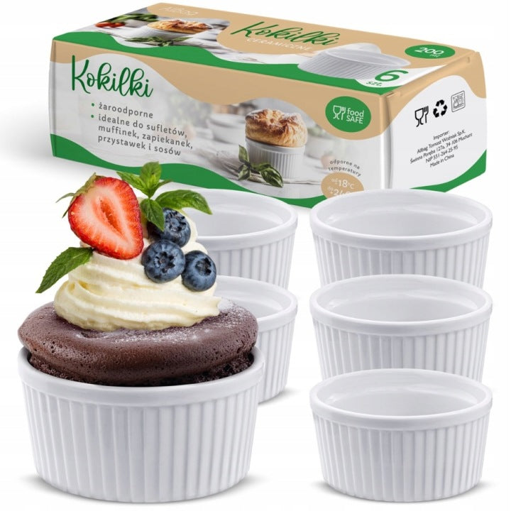 Kokilki żaroodporne Miski 200ml 6 szt.