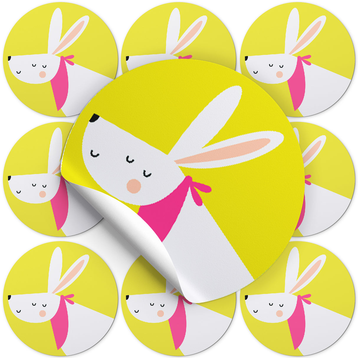 Naklejki świąteczne KRÓLIK ozdobne 10szt.