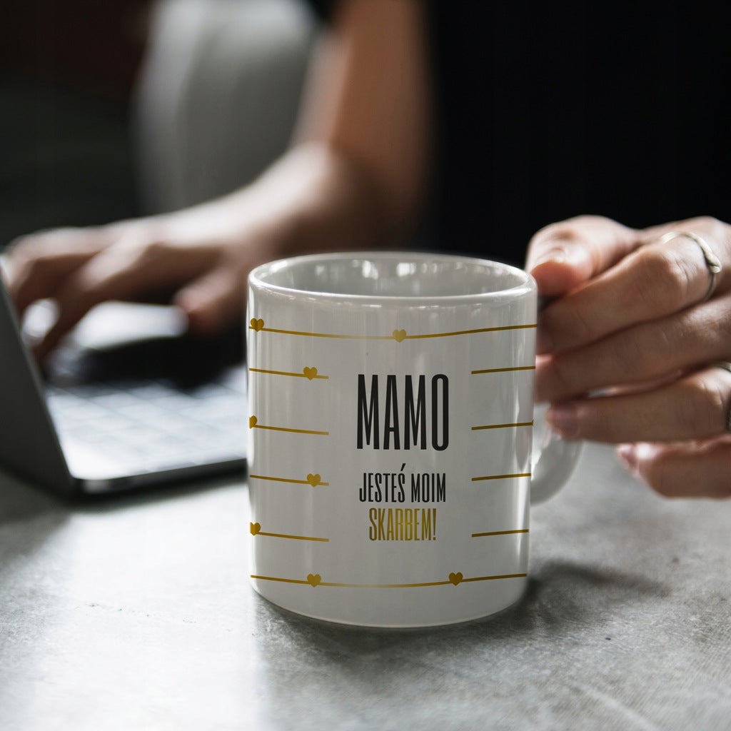 KUBEK prezent na Dzień Matki - Mamo jesteś moim skarbem