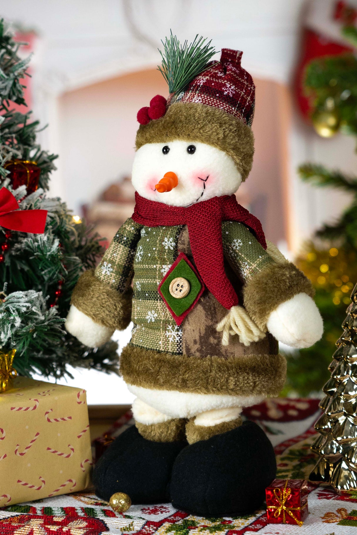 Dekoracyjna figurka Świąteczny bałwan regulowana