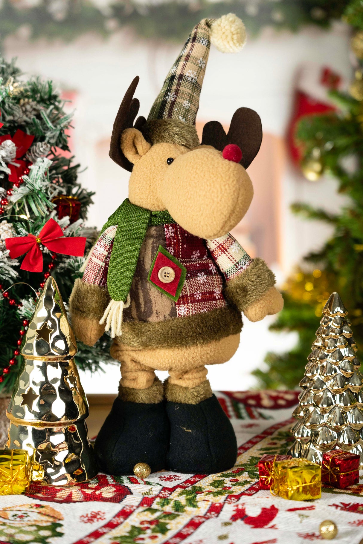 Dekoracyjna figurka Świąteczny Renifer regulowana