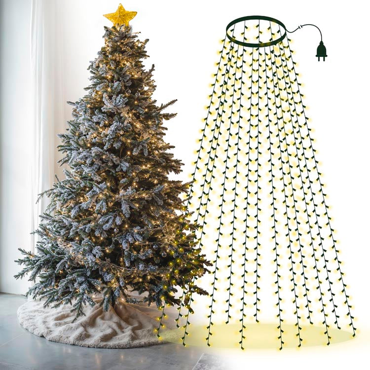 Kurtyna świetlna na choinkę LED z pierścieniem 3m