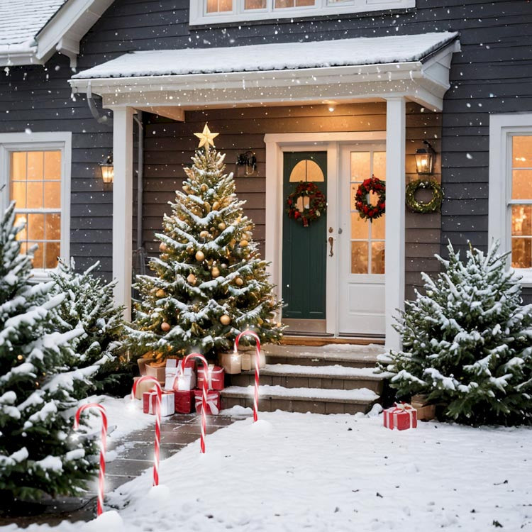 Laski cukrowe LED solarne do ogrodu