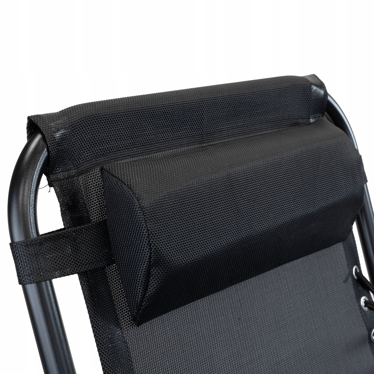 Metalowy Leżak Ogrodowy Czarny