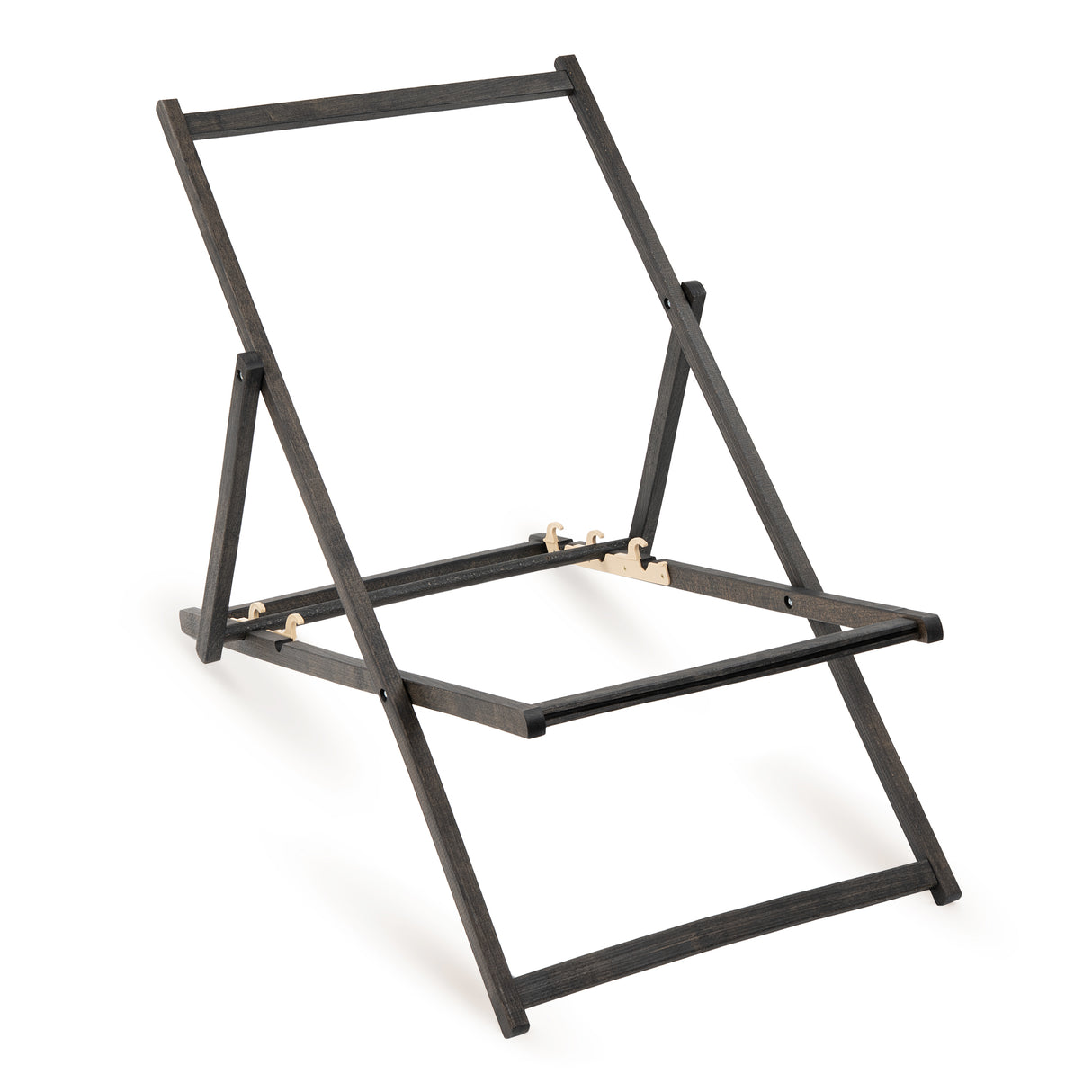 Leżak drewniany ŻÓŁW - Czarny Stelaż