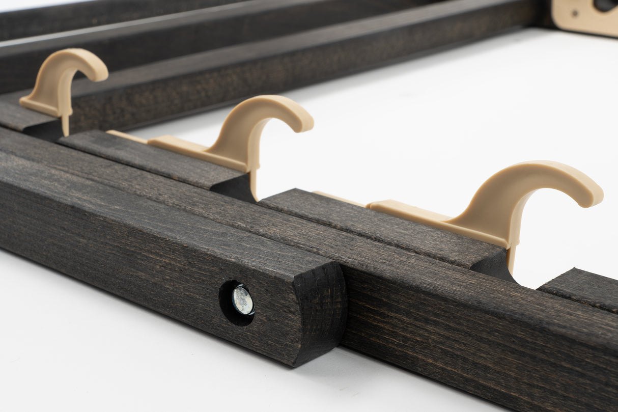 Leżak drewniany WELCOME SUMMER - Czarny Stelaż