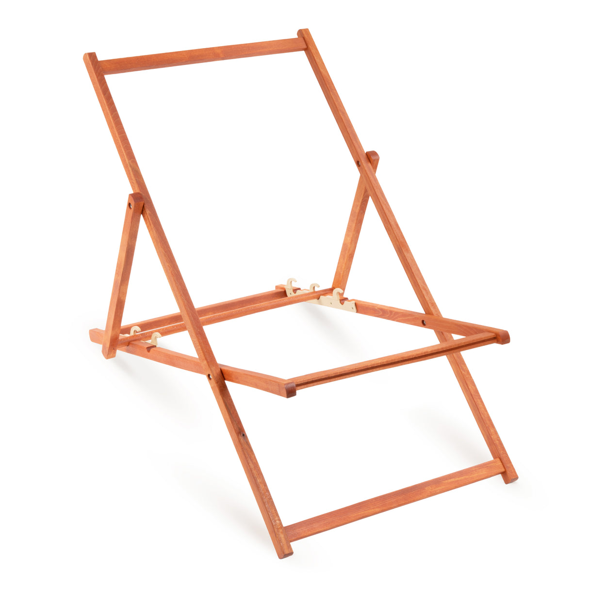 Leżak drewniany PASY - Pomarańczowy Stelaż