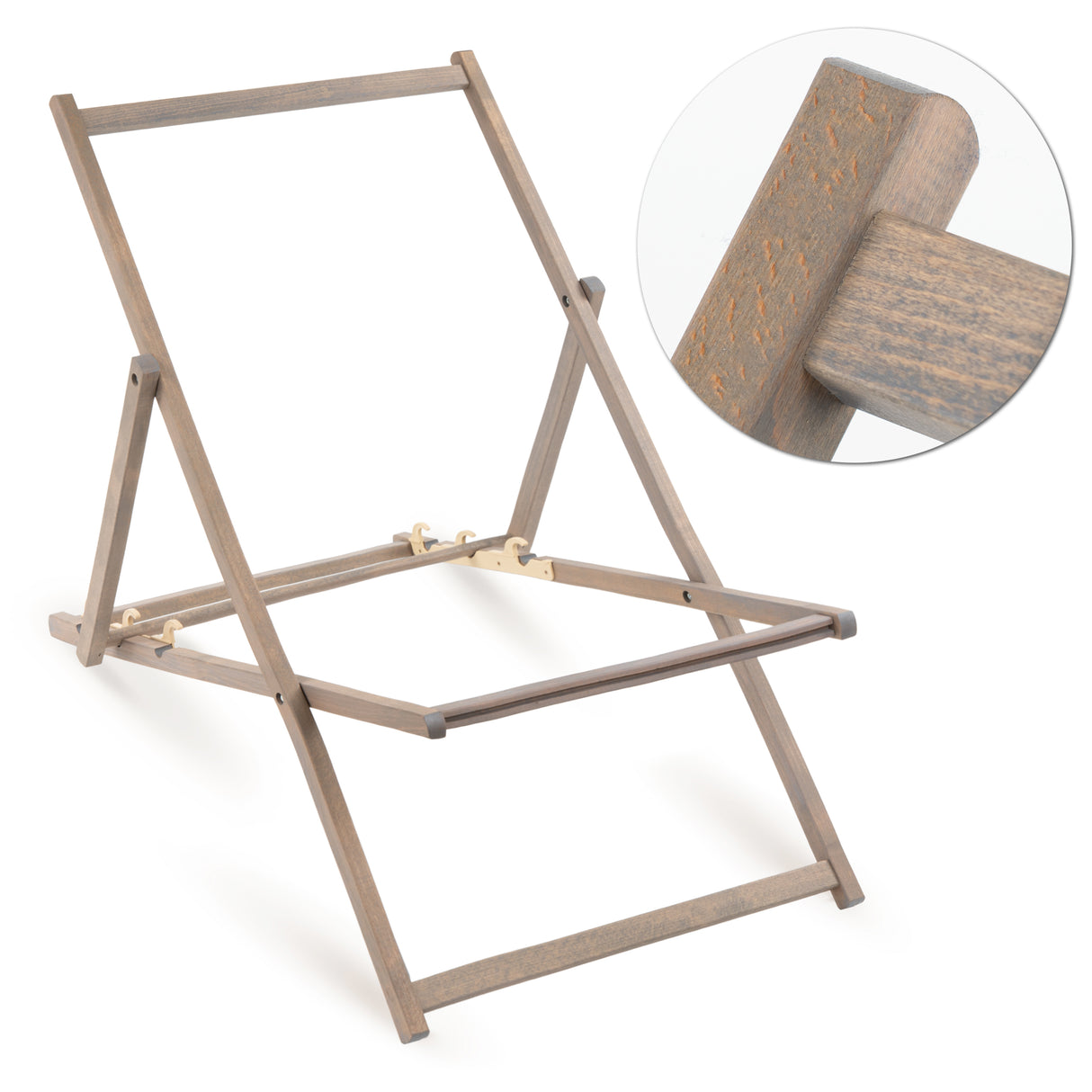 Leżak drewniany HELLO SUMMER - Szary Stelaż