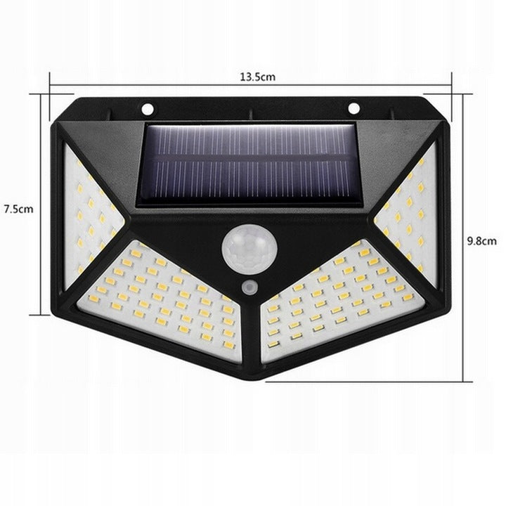 Lampa solarna 100 LED czujnik ruchu zmierzchu