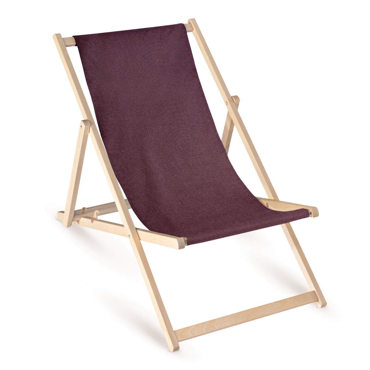 Leżak drewniany - RÓŻNE KOLORY Melanż Bordo
