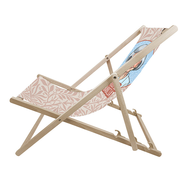 Leżak drewniany personalizowany ze zdjęciem Karykatura Prezent na Dzień Babci