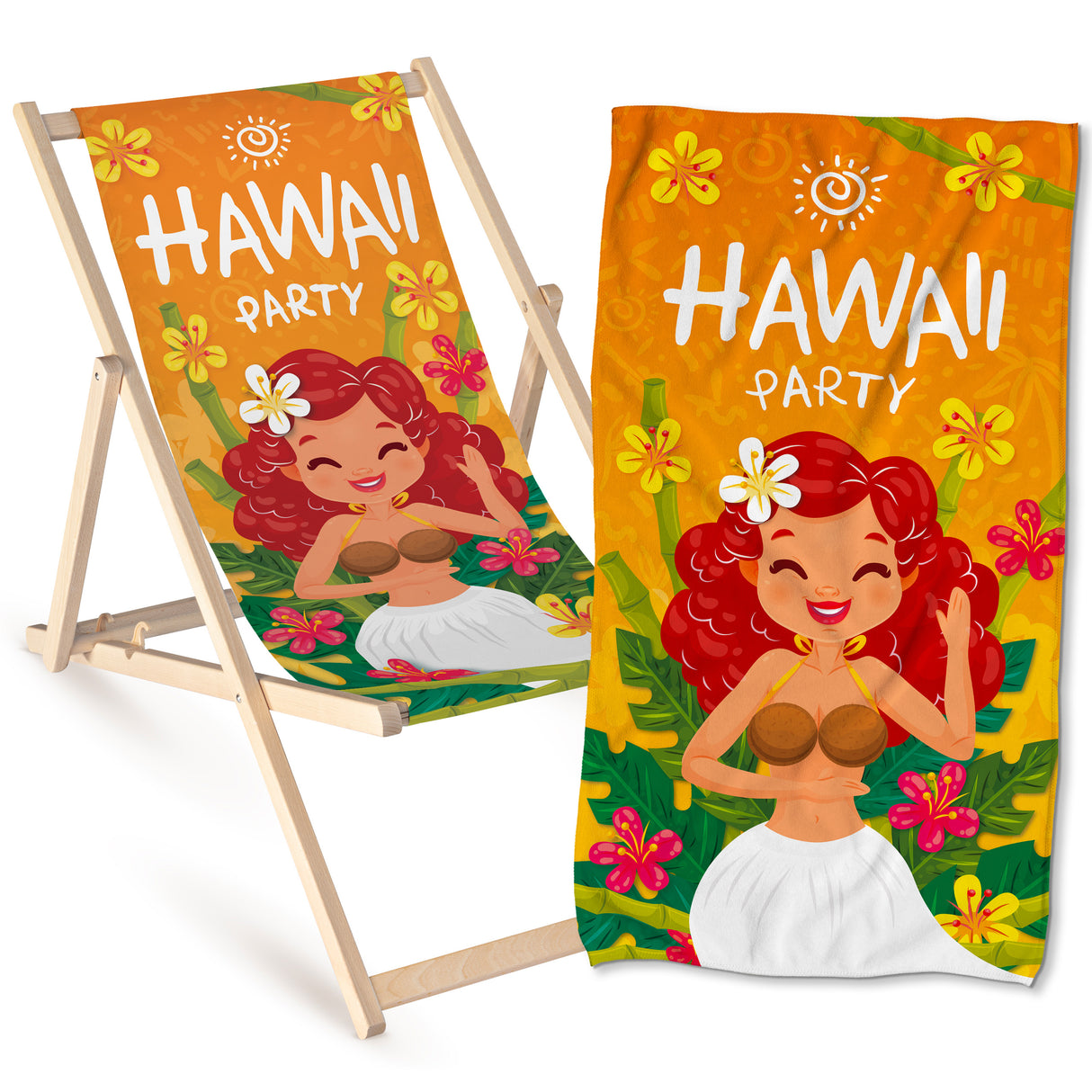 Zestaw Leżak i Ręcznik HAWAII PARTY