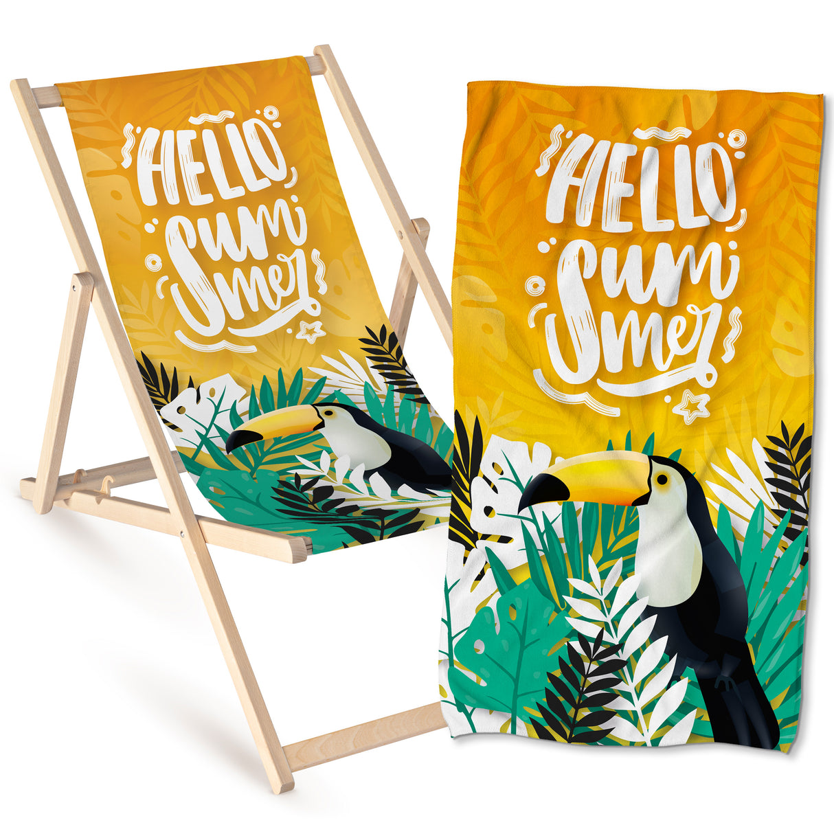 Zestaw Leżak i Ręcznik HELLO SUMMER