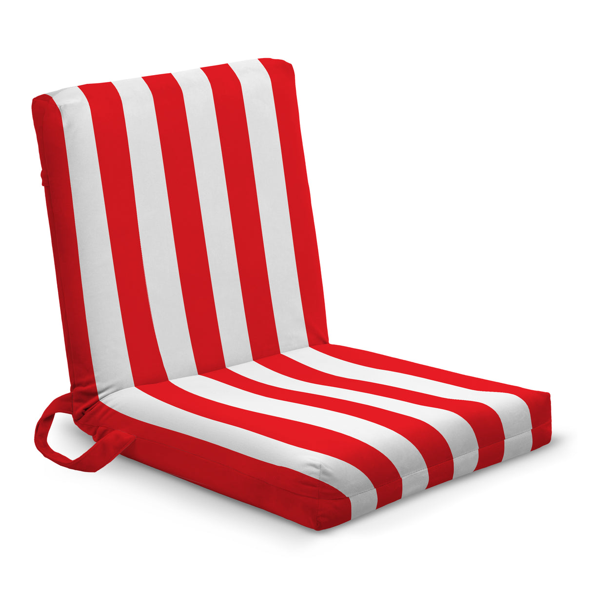 Leżak podróżny składany leżanka w białe paski- RÓŻNE KOLORY Czerwony