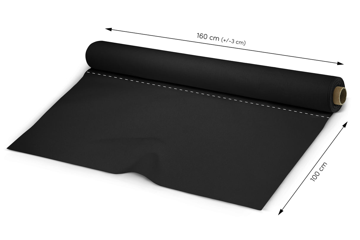 Tkanina bawełna 220g/m2 1m Czarna