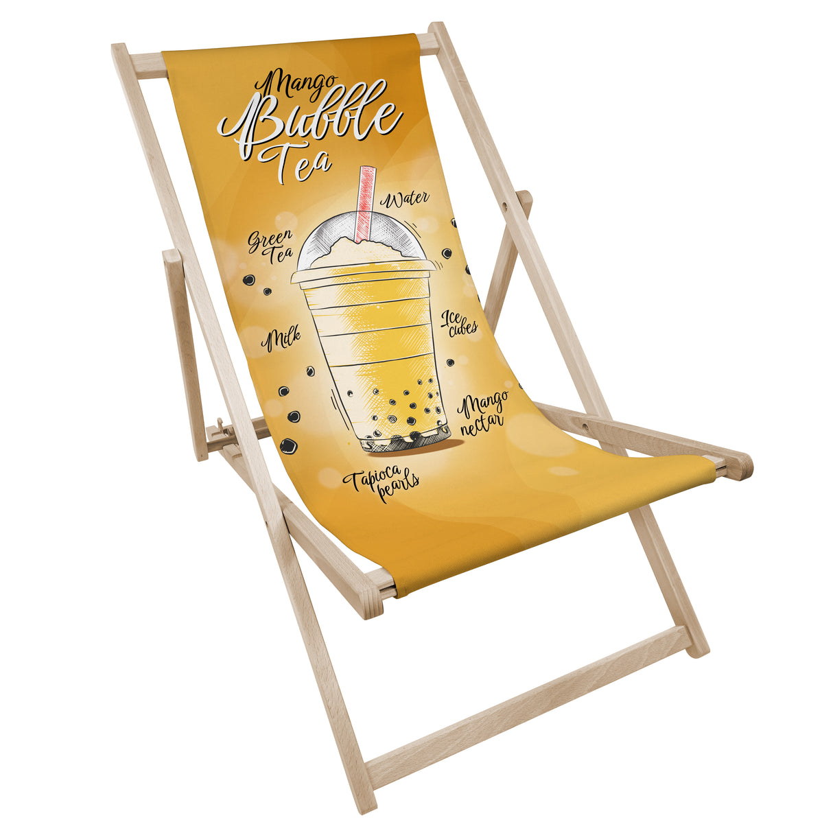 Leżak drewniany MANGO BUBBLE TEA