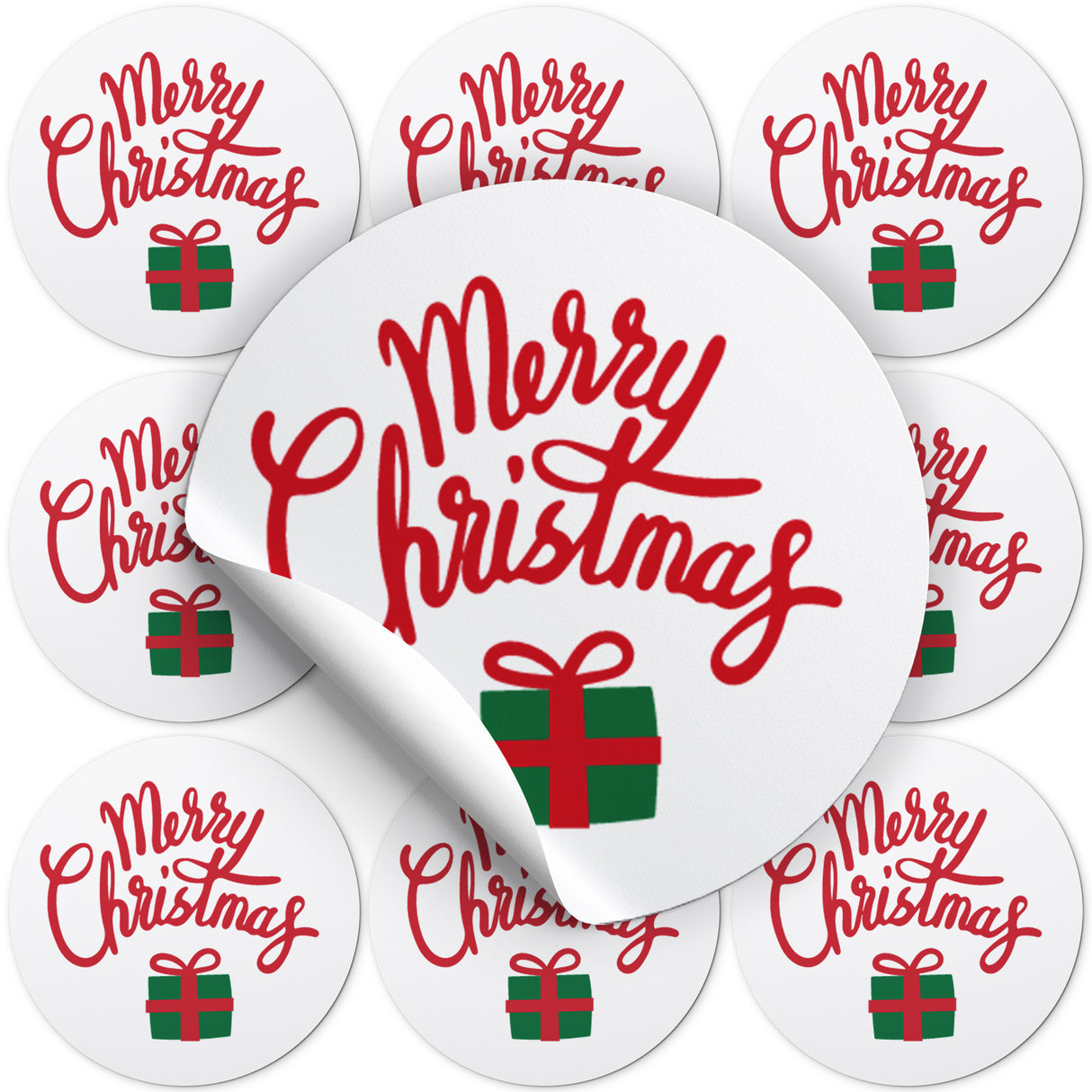 Naklejki świąteczne MERRY CHRISTMAS ozdobne 10szt.