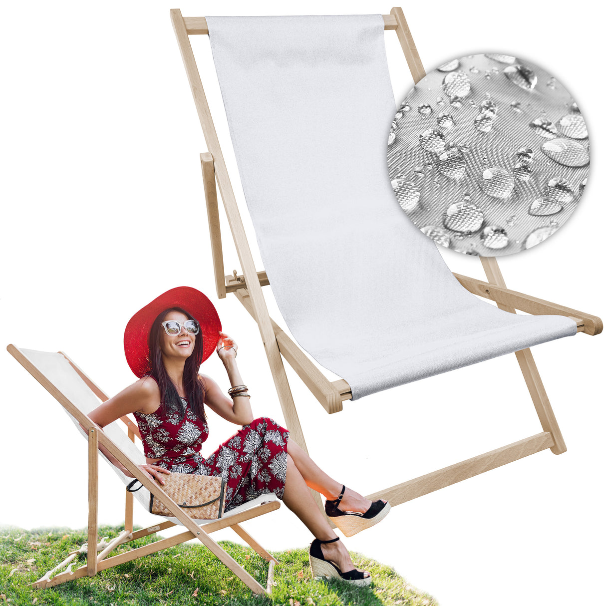 Leżak drewniany - RÓŻNE KOLORY