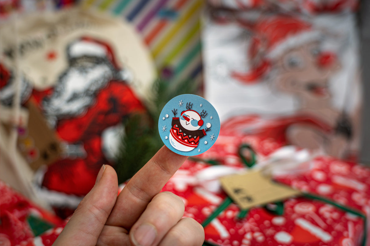 Naklejki świąteczne ozdobne Mikołaj