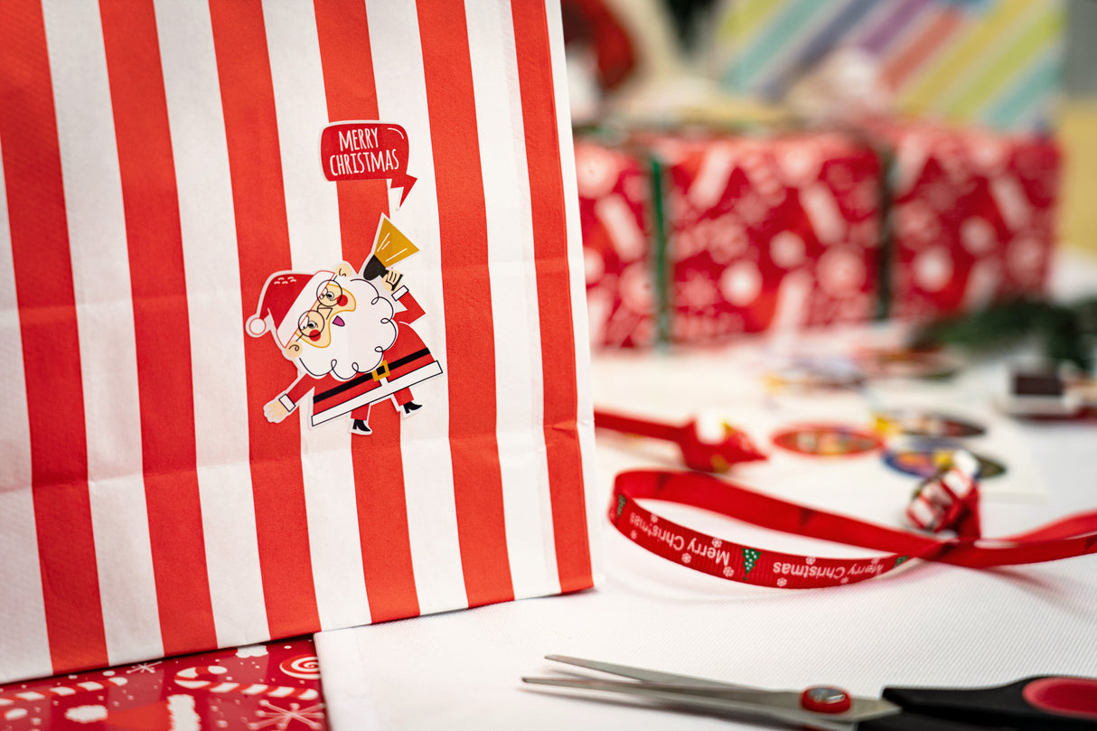 Naklejki świąteczne ozdobne Mikołaj