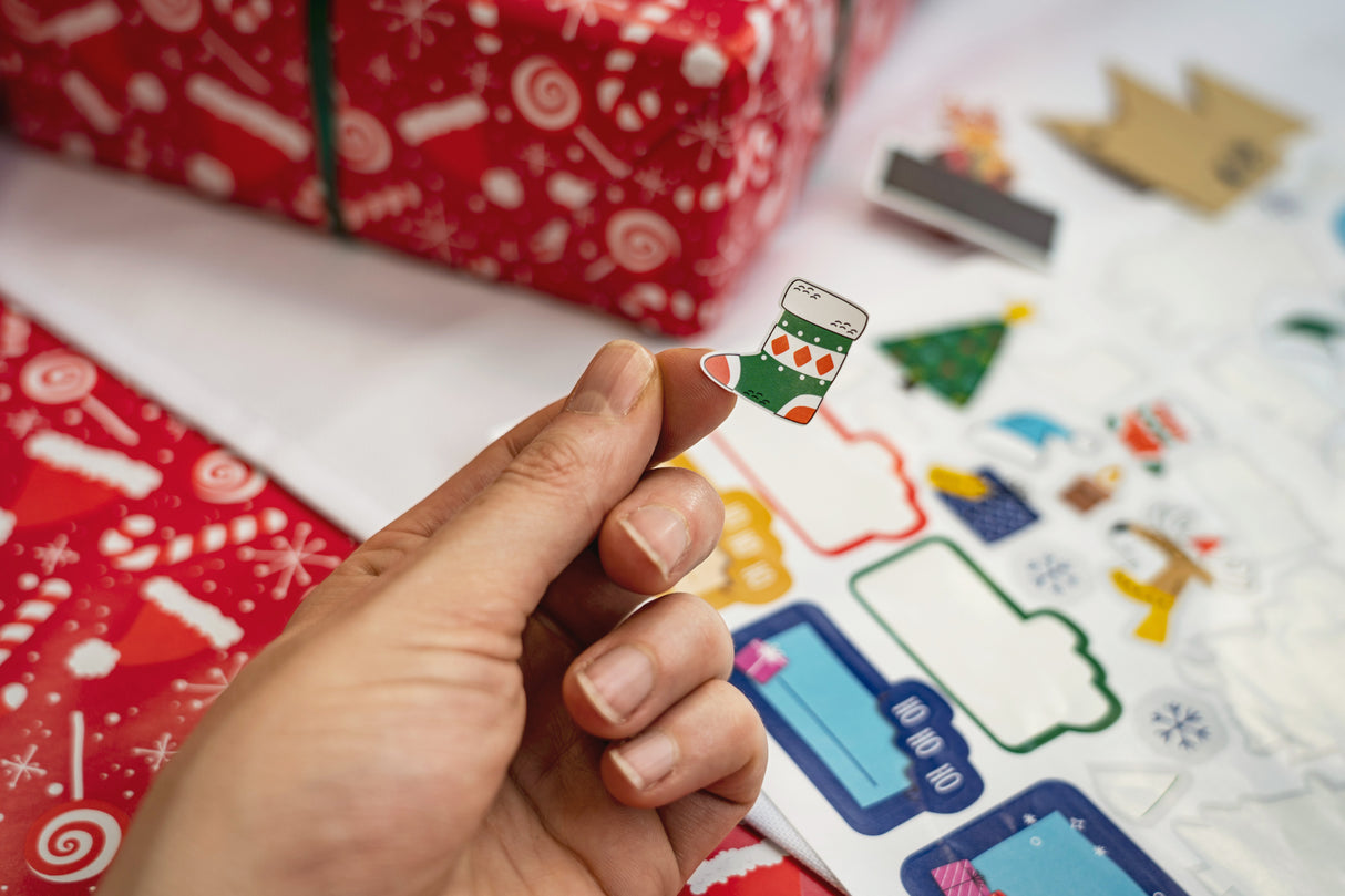 Naklejki świąteczne ozdobne Mikołaj