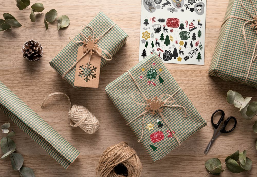 Naklejki świąteczne ozdobne Bałwan