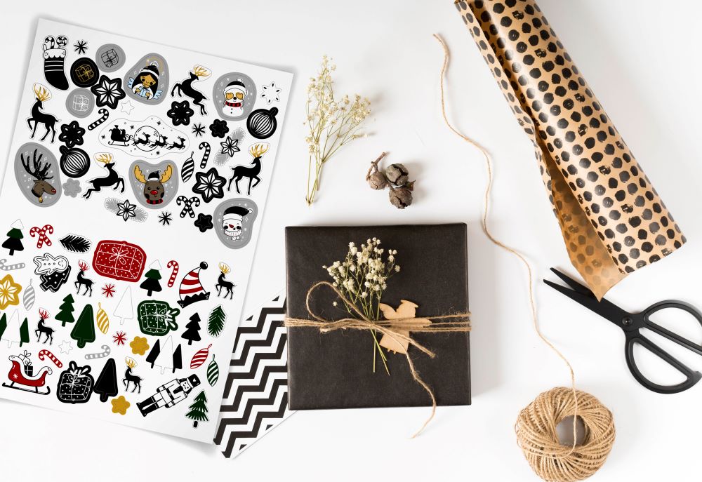 Naklejki świąteczne ozdobne Bałwan