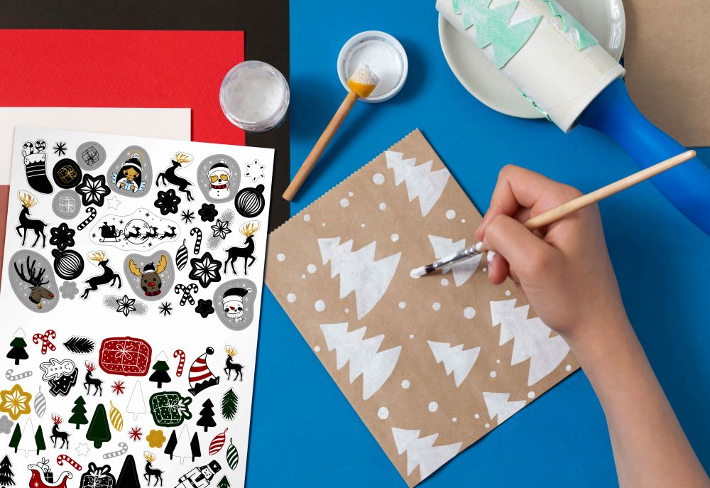 Naklejki świąteczne ozdobne Bałwan