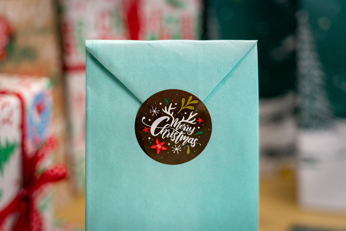 Naklejki świąteczne ozdobne MIKOŁAJ HO HO zestaw 10szt.