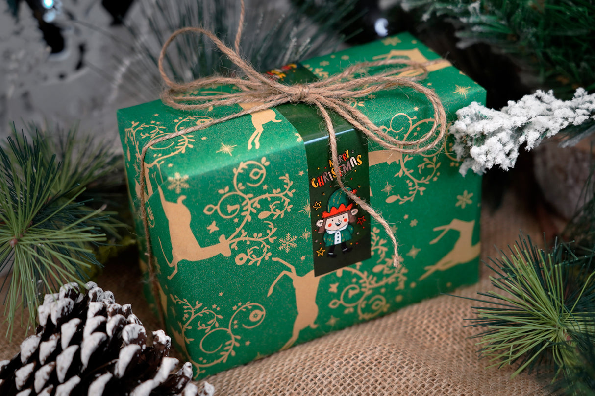 Naklejki świąteczne duże na prezenty ARKUSZ MIX