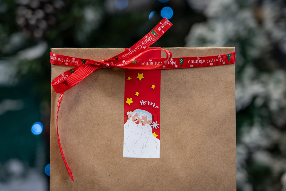 Naklejki świąteczne duże na prezenty ARKUSZ MIX