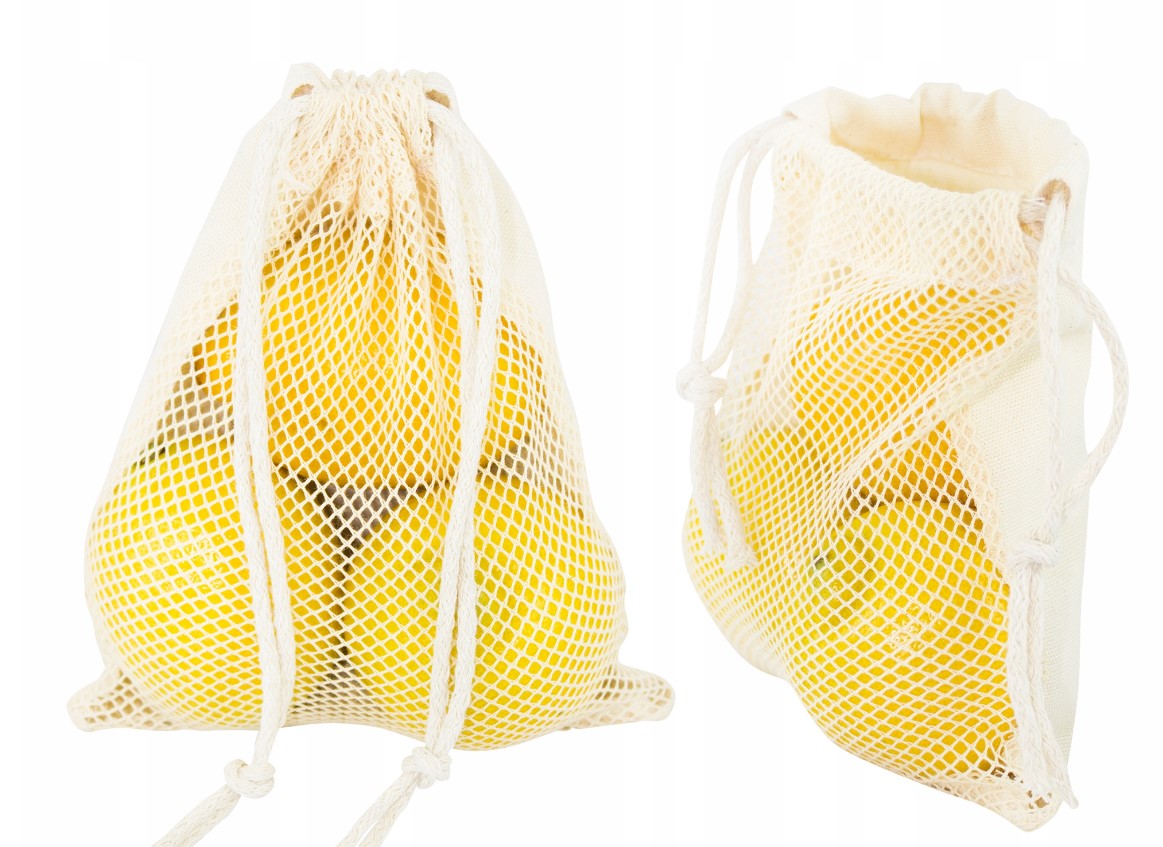 Worek z siatki bawełnianej 150x200mm Ecru
