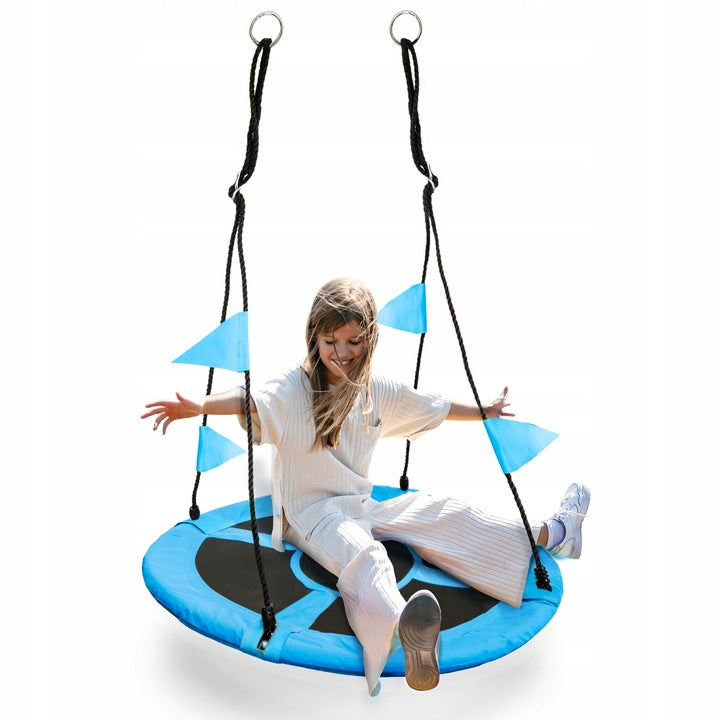 Huśtawka Ogrodowa dla Dzieci Niebieska Bocianie Gniazdo