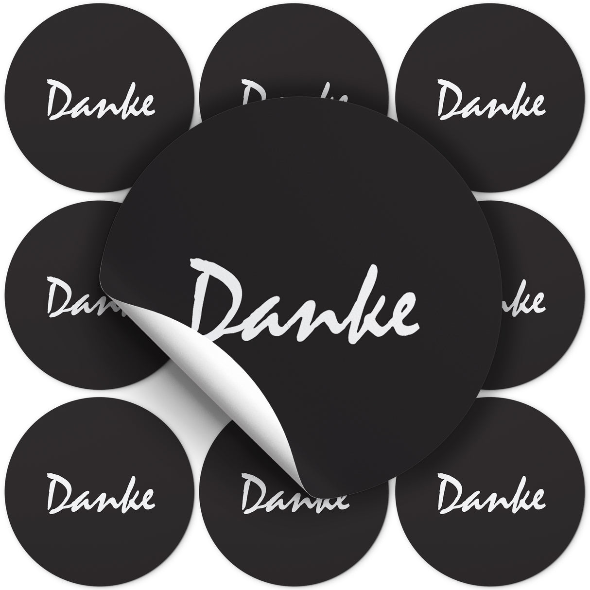 Naklejki DANKE ozdobne czarna 10szt.