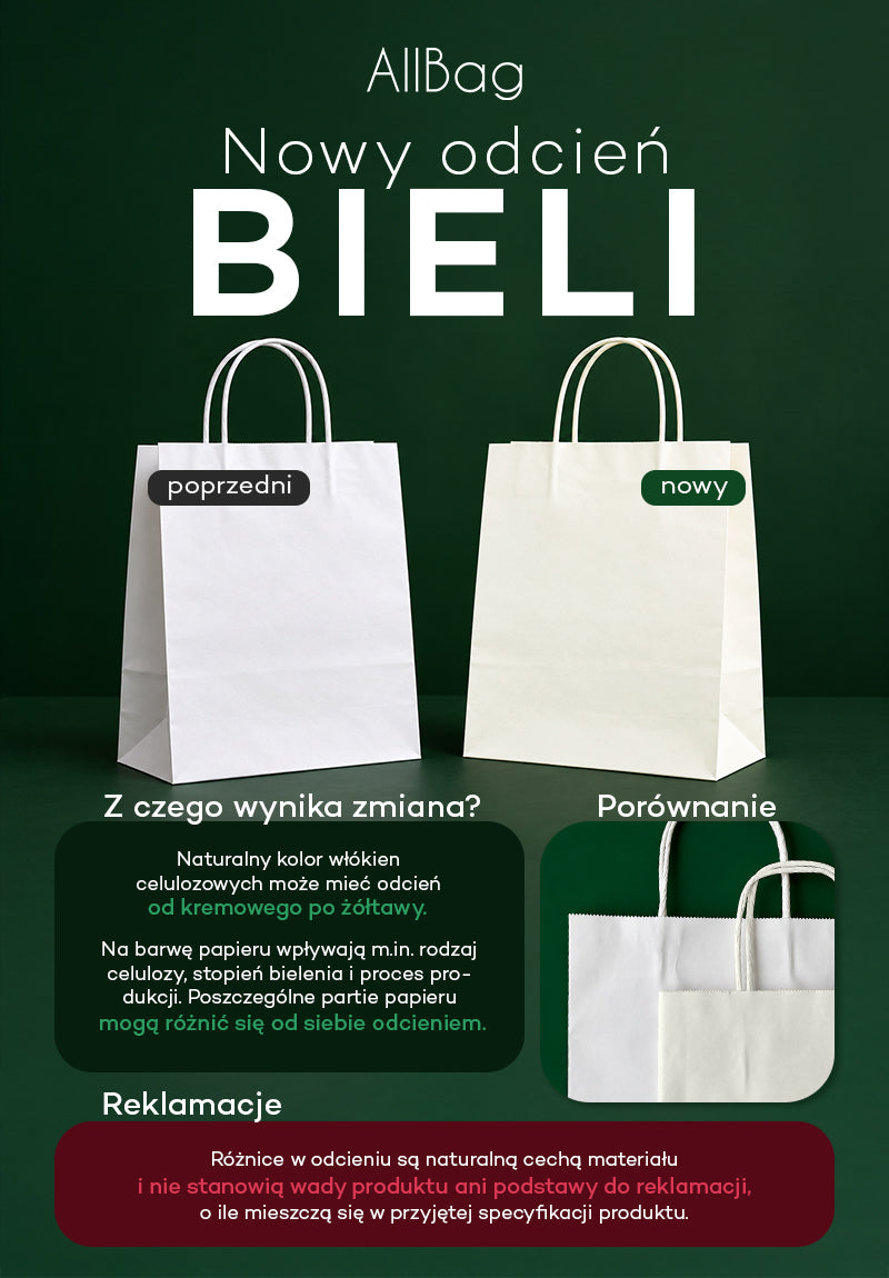 Torba papierowa z nadrukiem, uchwyt skręcany