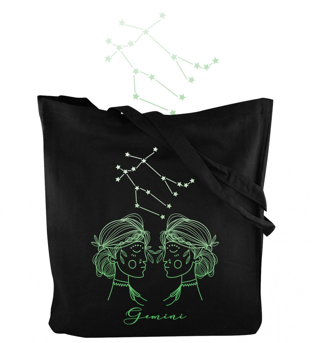 Torba bawełniana z nadrukiem Czarna BLIŹNIĘTA