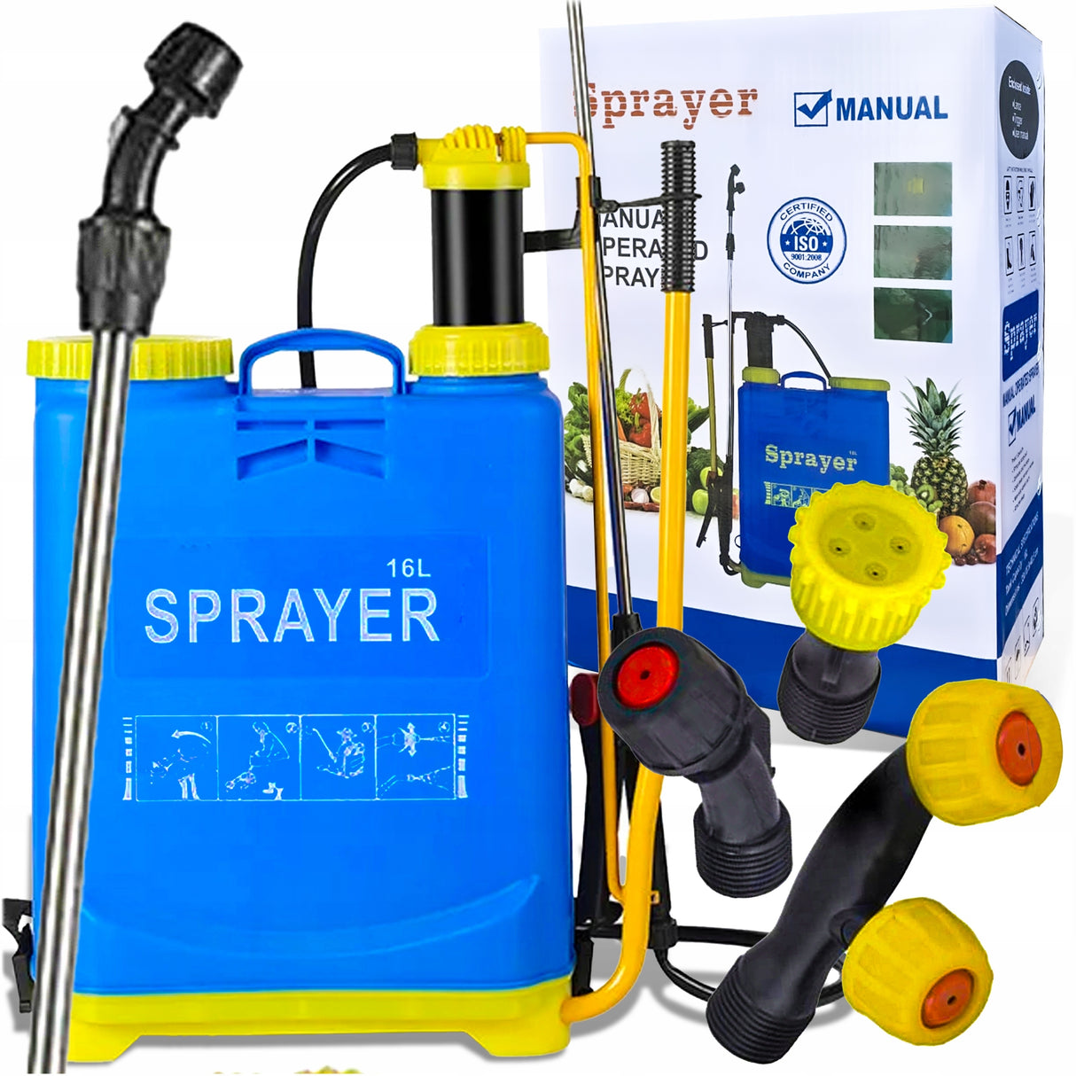 Opryskiwacz Ciśnieniowy Ogrodowy Plecak Ręczny 16L