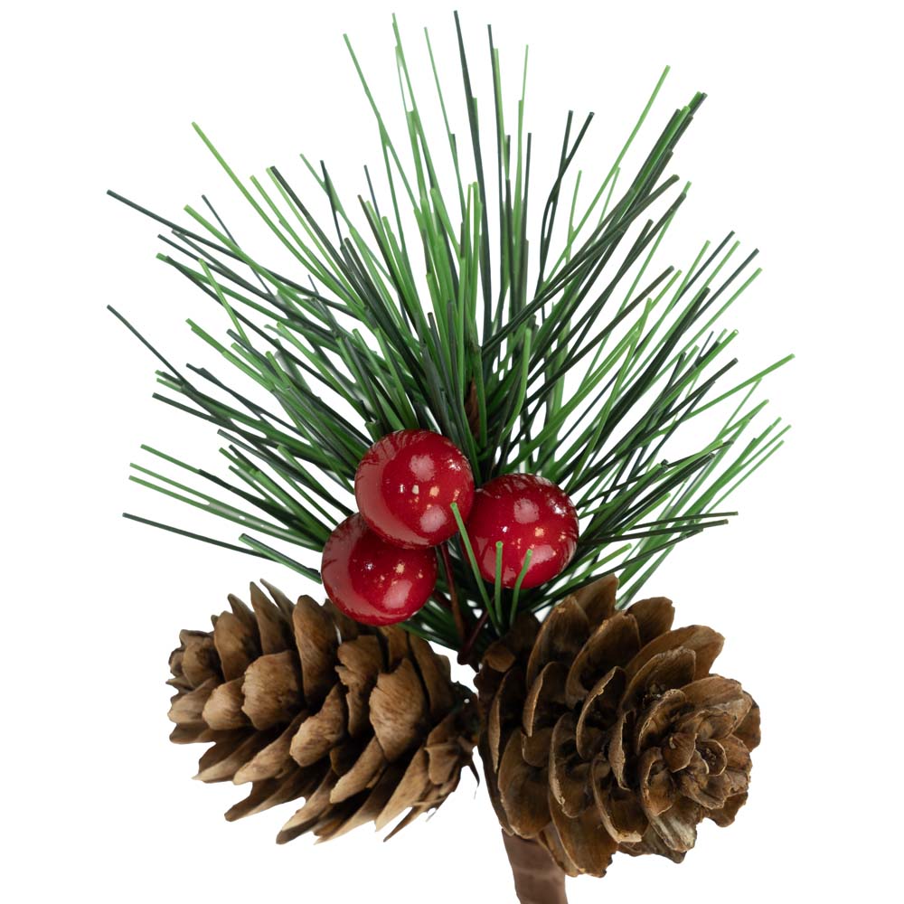 Świąteczna gałązka świerkowa z Szyszkami