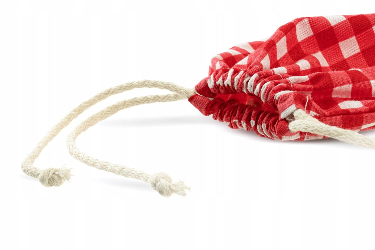 Worek Bawełniany 150x200m Kratka Czerwony