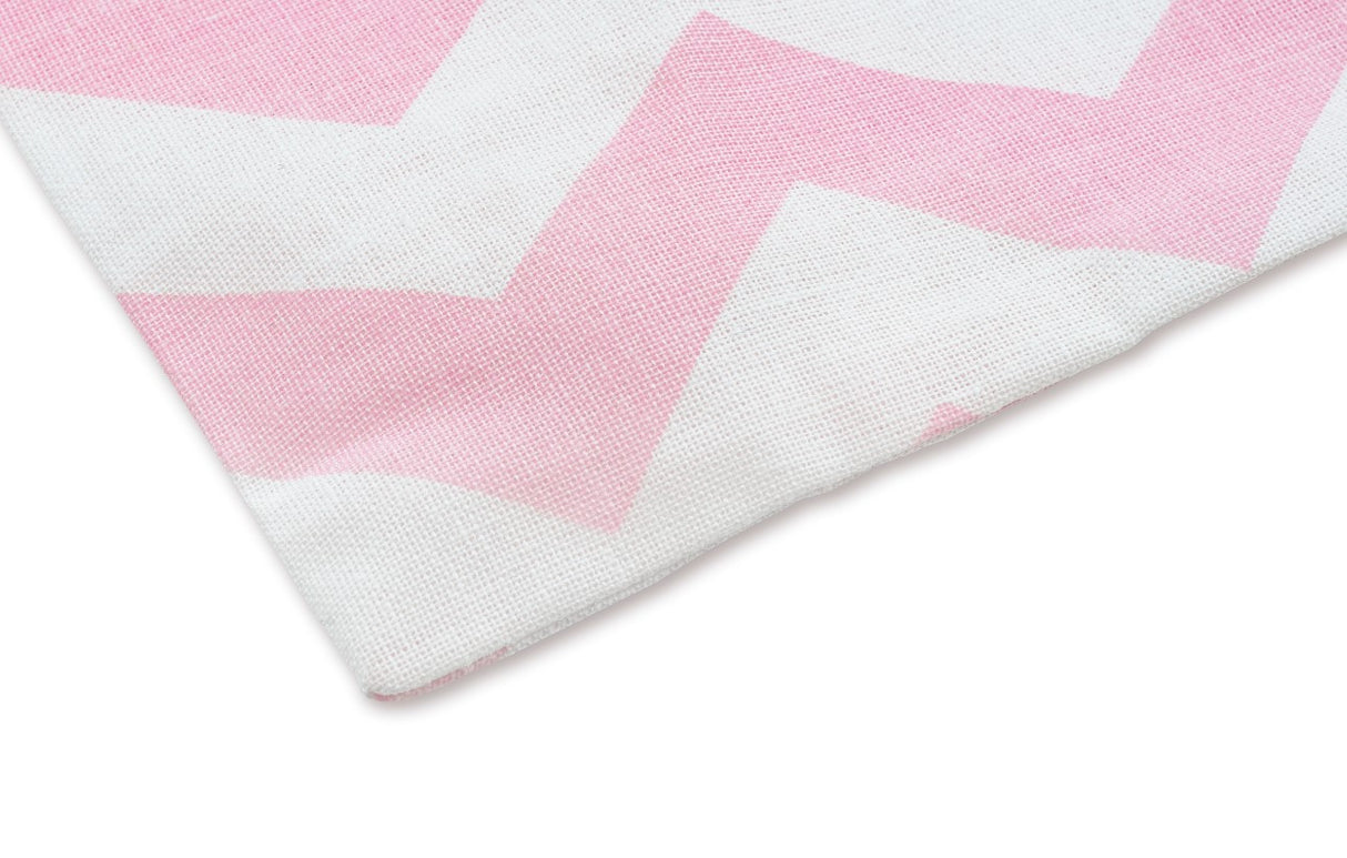 Worek Bawełniany 150x350mm Zygzak Biało-Różowy