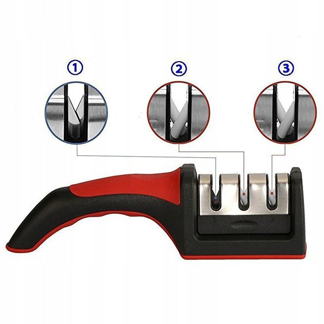 Ostrzałka 3w1 do noży kuchennych i nożyczek
