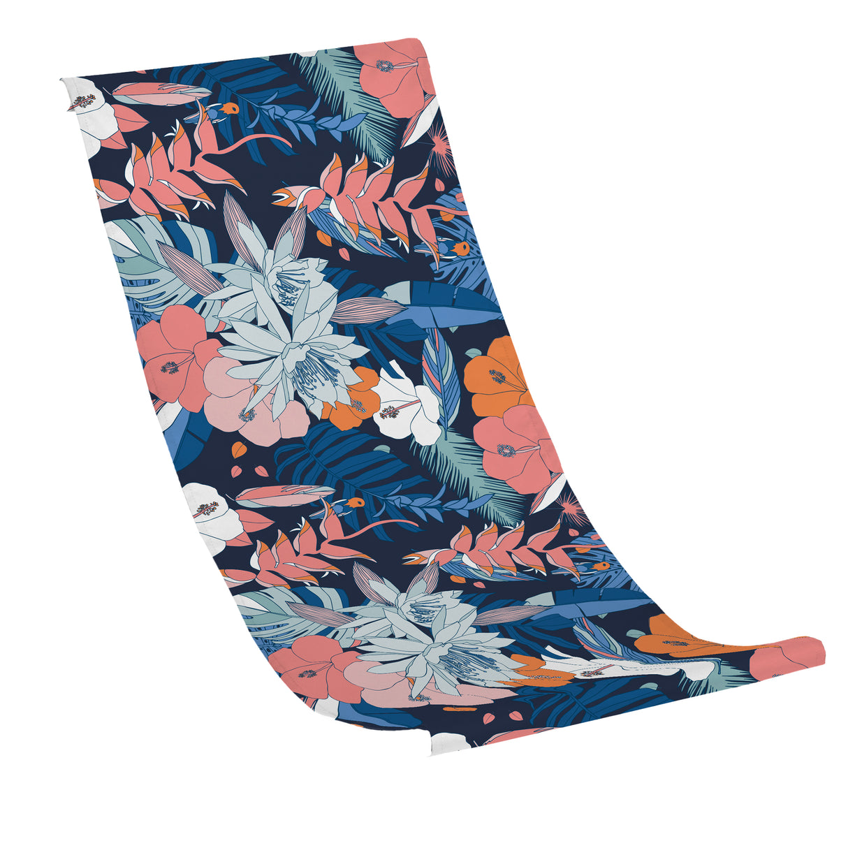 Płachta na Leżak TROPIKALNY GRANATOWO RÓŻOWY
