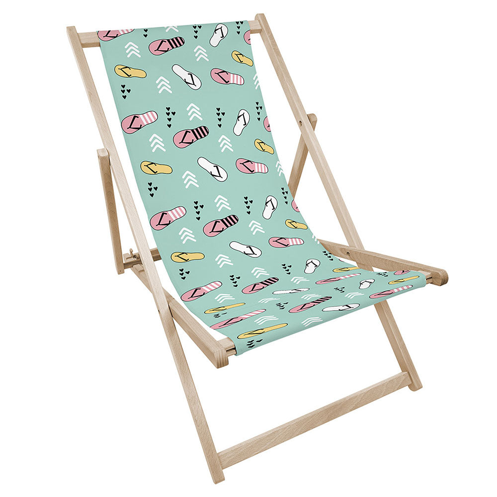 Leżak drewniany z nadrukiem KLAPKI